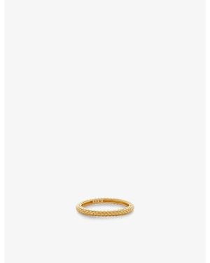 Monica Vinader Heirloom 18Ct-Plated Vermeil Sterling- Stacking Ring - Natural