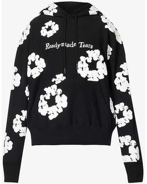 READYMADE X Denim Tears Graphic-print Cotton-jersey Hoody - Black