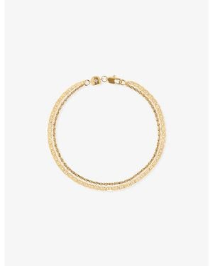 Astrid & Miyu Illusion Double Chain 18Ct-Plated Brass Bracelet - Metallic