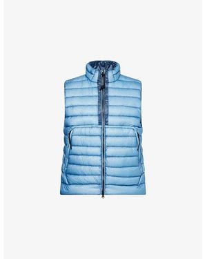 C.P. Company Brand-Lens Zip-Up Shell Gilet - Blue