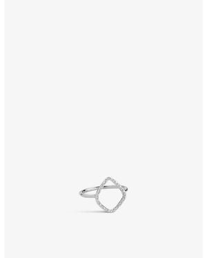 Monica Vinader Riva And 0.045Ct Diamond Ring - White