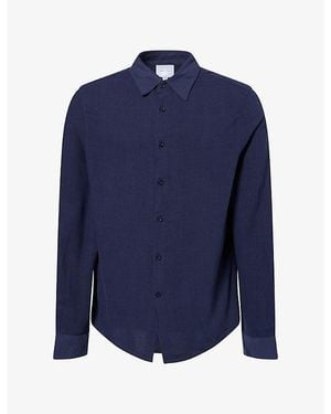 Raith Cami Classic Linen-Blend Shirt - Blue