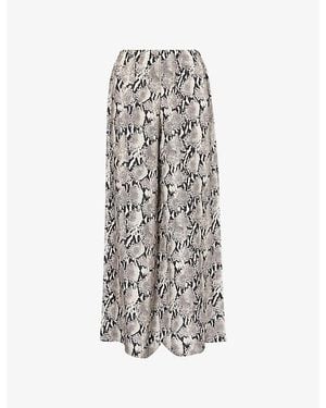 Anine Bing Roslyn-Print Woven Pants - Gray