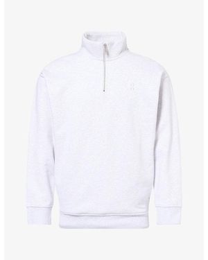 On Shoes Club Collective 1/4 Zip Cott-Blend Sweatshirt - White