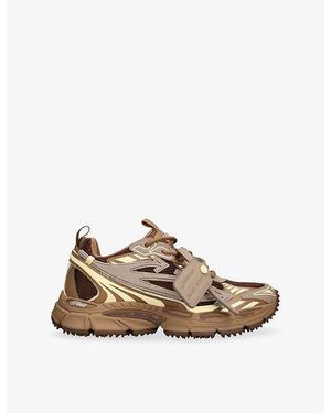 Off-White c/o Virgil Abloh Be Right Back Mesh And Faux-Leather Trainers - Natural