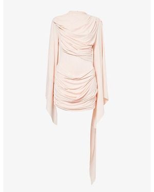 De La Vali Perisa Draped Jersey Mini Dress - Pink
