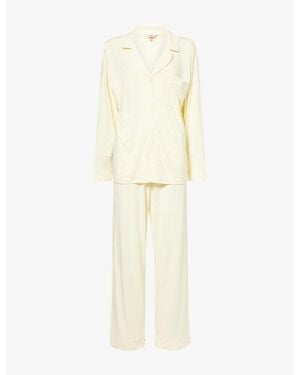 Eberjey Gisele Long-Sleeve Modal-Jersey Pyjama Set - Natural