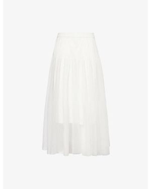 CFCL Cascades Lucent Mesh Midi Skirt - White
