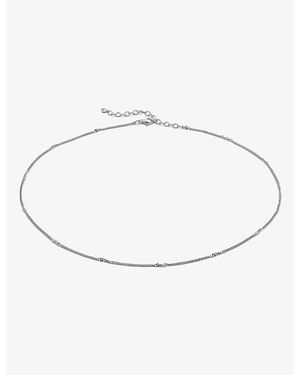 Monica Vinader Curb Twist Sterling- Choker Chain Necklace - White