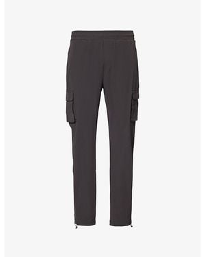 Arne Utility Multi-Pockets Regular-Fit Stretch-Woven Trousers - Grey