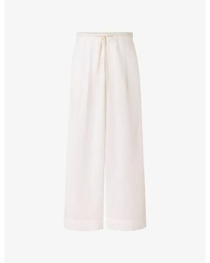 Soeur Hugues Straight-Leg Mid-Rise Cotton-Poplin Pants - White