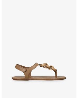 Pedro Garcia Paris Thong Leather Sandals - Brown