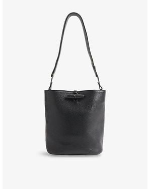 Whistles Cleo Leather Bucket Bag - Black