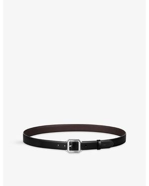 Cartier Santos De Reversible Leather Belt - Black