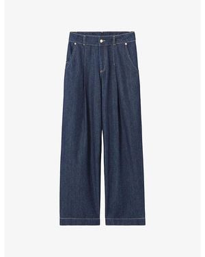 Claudie Pierlot Straight-Leg Mid-Rise Denim Jeans - Blue