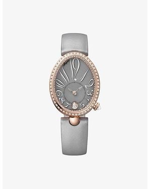 Breguet 8918Br2A364D0 Reine De Naples 18Ct Rose-, 0.94Ct Brilliant-Cut Diamond Automatic Watch - White