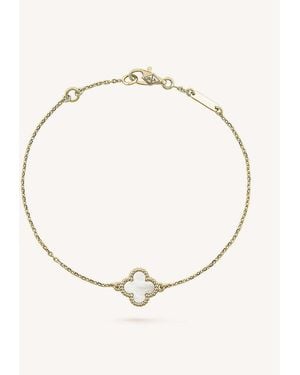 Van Cleef & Arpels Sweet Alhambra And Mother-of-pearl Bracelet - Natural