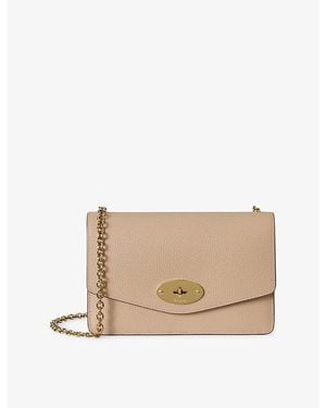 Mulberry Darley Small Grained-Leather Clutch Bag - Natural