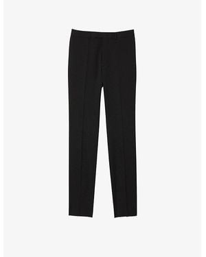 Sandro Slim-Fit Tapered Wool Trousers - Black