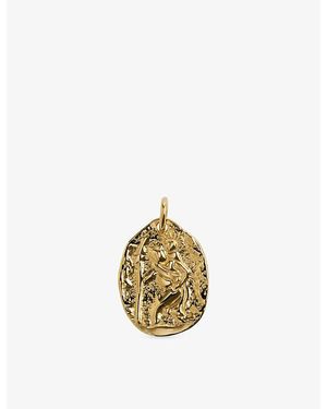 Monica Vinader St Christopher 18Ct- Vermeil Pendant - Metallic
