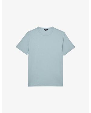 Reiss Count Tailored-Fit Cotton T-Shirt - Blue