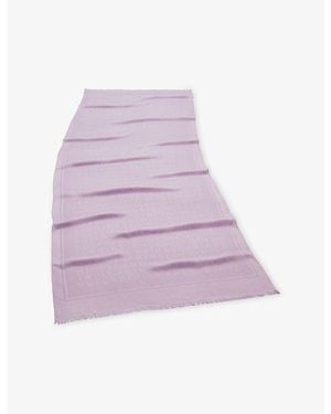 BVLGARI Lettere Maxi Light Silk Stole Scarf - Purple