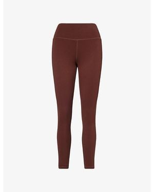 Now You Live Willoughby High-Rise Yoga Leggings - Red