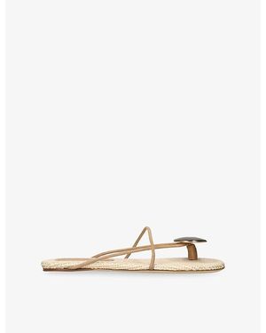 Christopher Esber Doma Stoned Woven Sandals - Natural