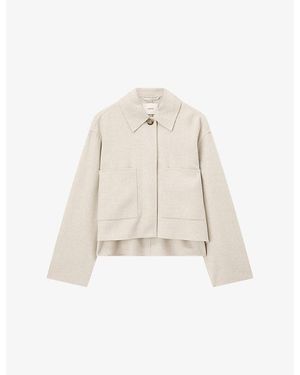JOSEPH Kalaa Relaxed-Fit Wool And Silk Jacket - Natural
