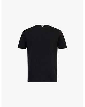Arne Essential Luxe Crewneck Stretch-Cotton Blend T-Shirt - Black