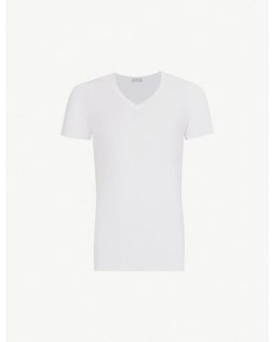 Hanro Cotton Superior Cotton-blend T-shirt - White