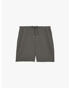 Reiss Tavolla Textured Stretch-Woven Shorts - Grey