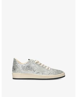 Golden Goose Ball Star 81980 Leather Low-Top Sneakers - White