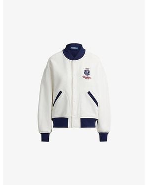 Polo Ralph Lauren X Wimbledon Logo-Embroidered Woven Bomber Jacket - White