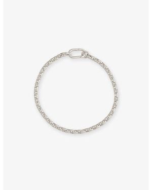 Tom Wood Lee Thick Rhodium-Plated 925 Sterling Bracelet - White