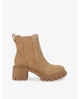 KG by Kurt Geiger True Heeled Suede Ankle Boots - Brown