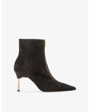 AllSaints Natasha Suede Heeled Ankle Boots - Black