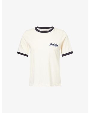 Barbour Madeline Embroidered-Logo Cotton T-Shirt - White