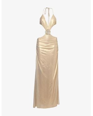 Jaded London Vida Cut-Out Backless Maxi Dress - Natural