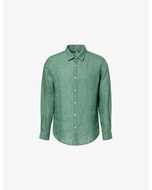 Sunspel Long-Sleeve Linen Shirt - Green