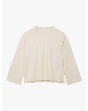 The White Company Pocket-Detail Relaxed-Fit Cotton-Jersey Top - Natural