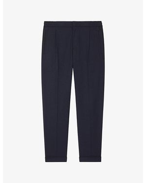 Reiss Brighton Relaxed-Fit Tapered Woven Trousers - Blue