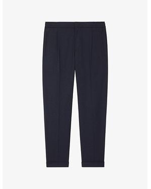 Reiss Brighton Relaxed-Fit Tapered Woven Trousers - Blue