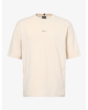 Oakley Reserve Strato Raised-Logo Cotton T-Shirt - Natural