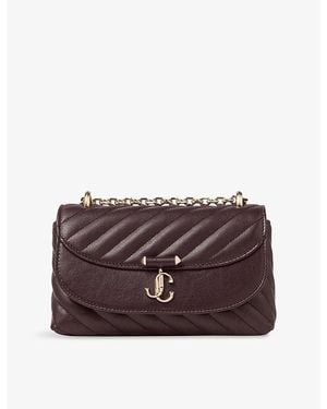 Jimmy Choo Avenue Curve Crossbody Small Leather Bag - Purple