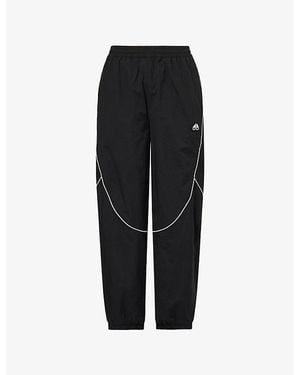 Moose Knuckles Top Flight Relaxed-Fit Cotton-Blend Trousers - Black