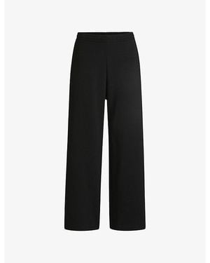 HUGO Wide-Leg Loose-Fit Cotton-Blend Jogging Bottoms - Black