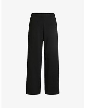 HUGO Wide-Leg Loose-Fit Cotton-Blend Jogging Bottoms - Black