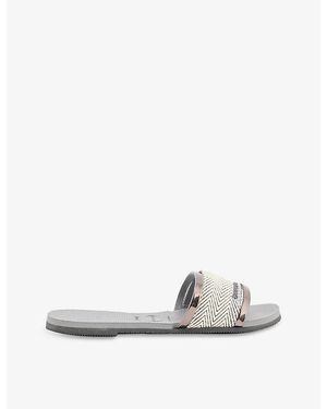 Havaianas You Trancoso Logo-Embossed Rubber Sandals - Grey