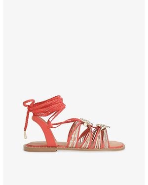 Carvela Kurt Geiger Marina Faux-Leather Sandals - Red